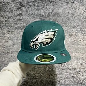 NWT New Era 59Fifty Philadelphia Eagles Fitted Hat Green NFL Embroidered Cap‎